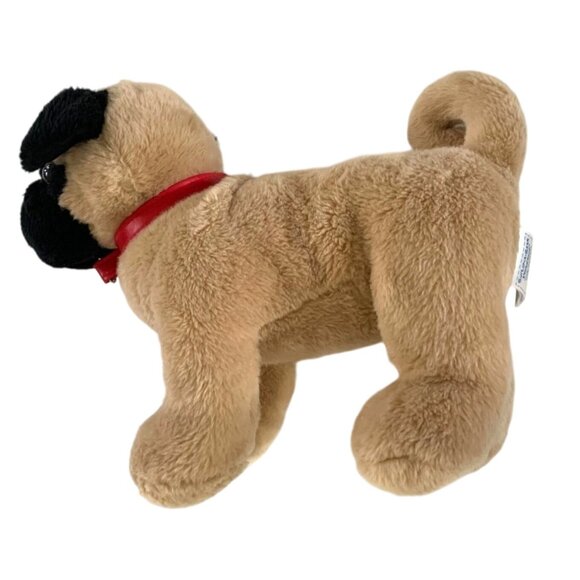 Build A Bear Plush Pug Dog Puppy Stuffed Animal Toy Beige Black 13.5 in Length x - Picture 4 of 5